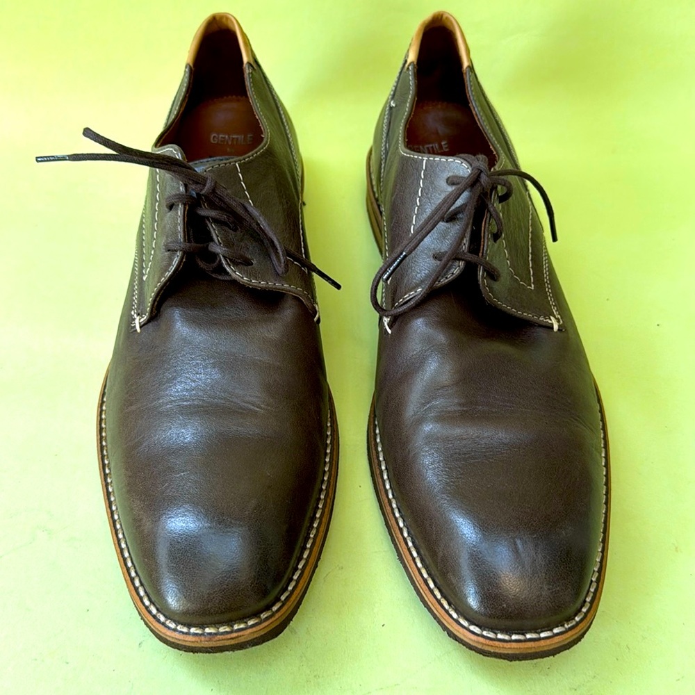 Dark brown/cream Gentile by Lloyd Germany leather oxfords